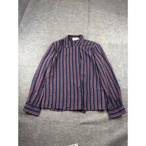 VTG Pendleton Country Sophisticates Striped Button Up Blouse 90s Women's 8